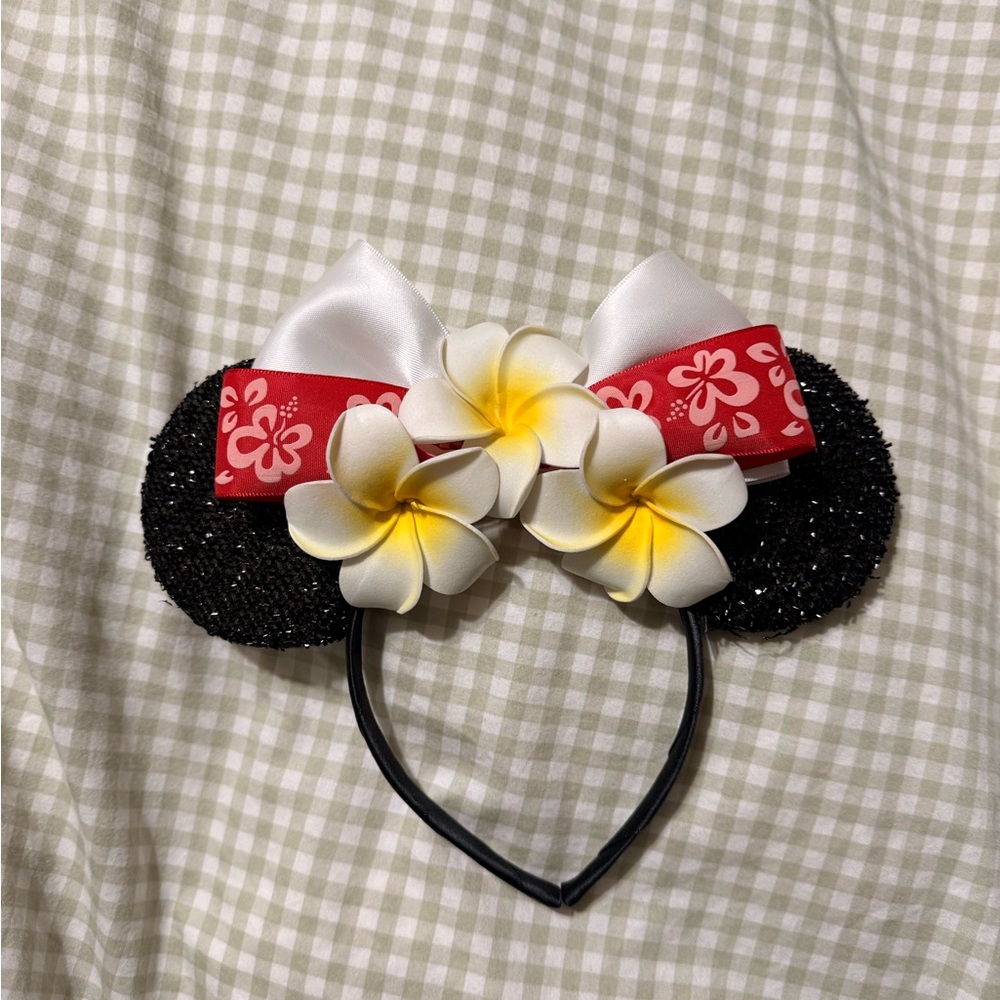 Ohana Floral Minnie Mouse Ears Headband